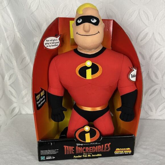 Disney The Incredibles Movie Talking Punchin Pal's MR INCREDIBLE 18" 2003 - Picture 2 of 10
